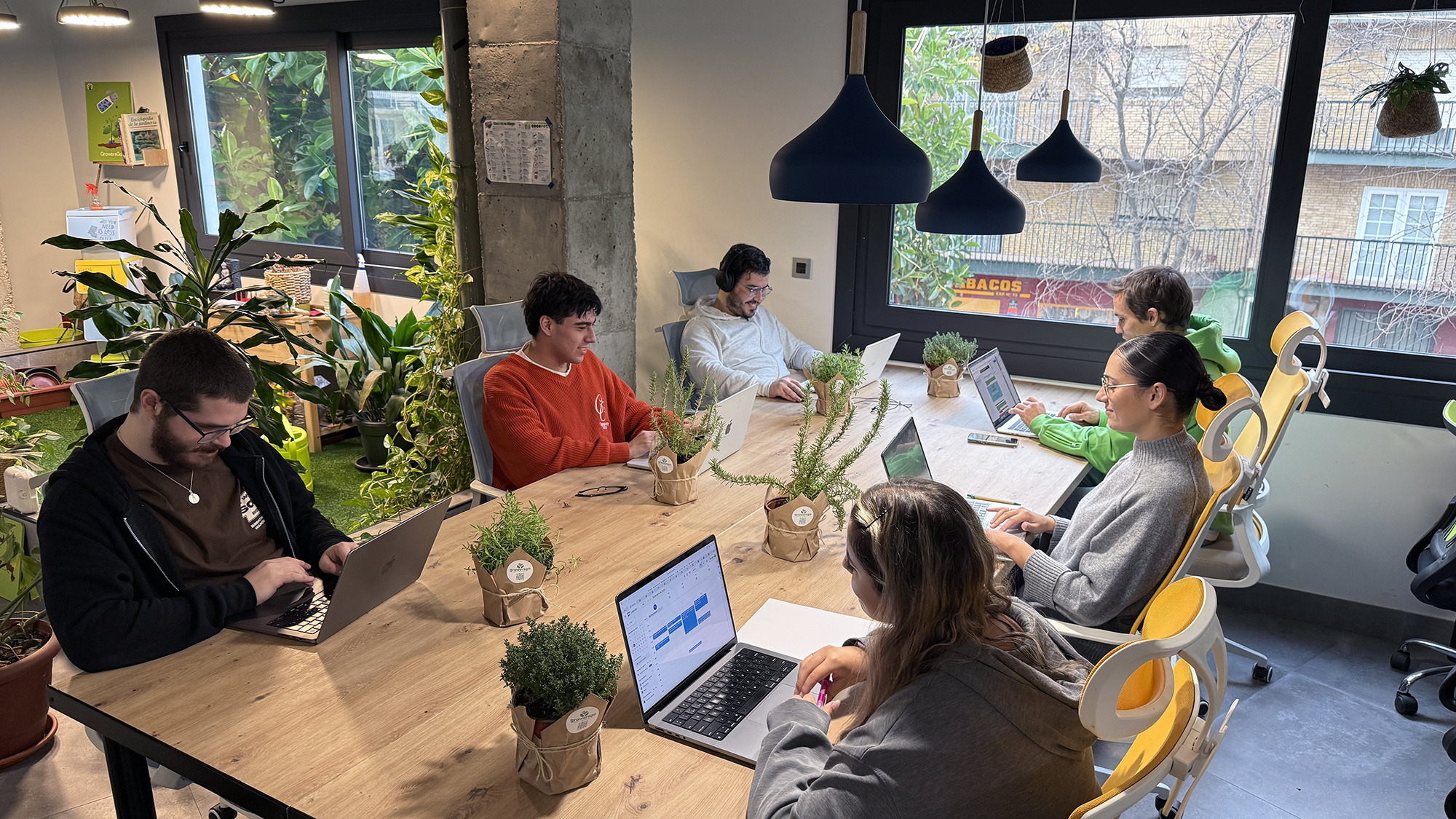 Persona usando la app GrowersGo